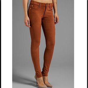 7 For All Mankind Sueded Skinny Jeans